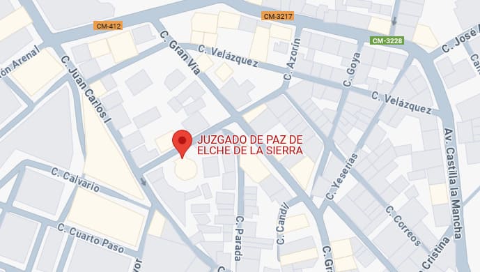 plano registro civil juzgado de paz elche de la sierra